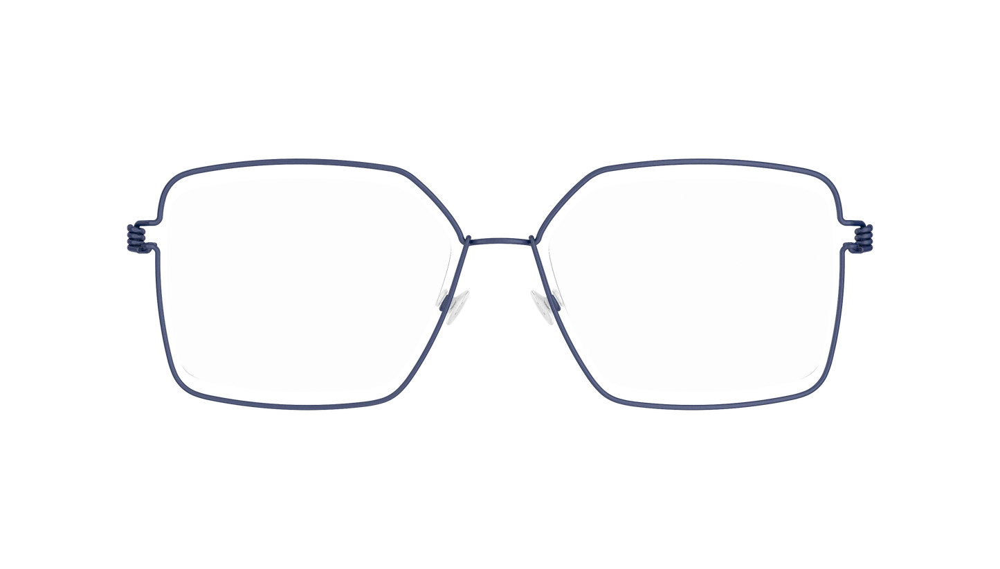 LINDBERG Air Titanium Rim Karen — Navy — titanium eyeglasses — front view — official product render