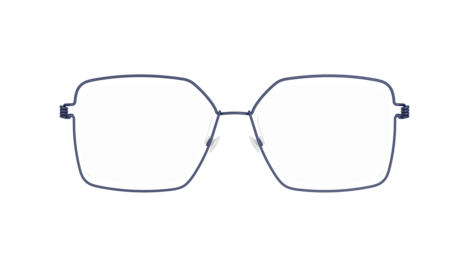 LINDBERG Air Titanium Rim Karen — Navy — titanium eyeglasses — front view — official product render