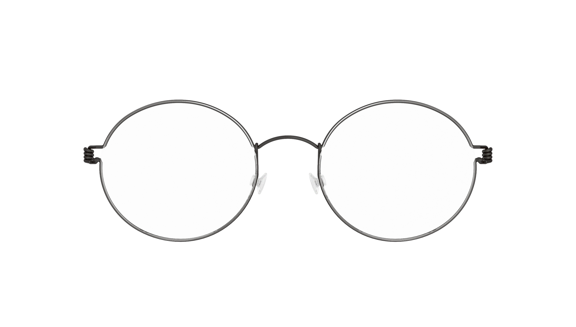 LINDBERG Air Titanium Rim Dakota — Black — titanium eyeglasses — front view — official product render