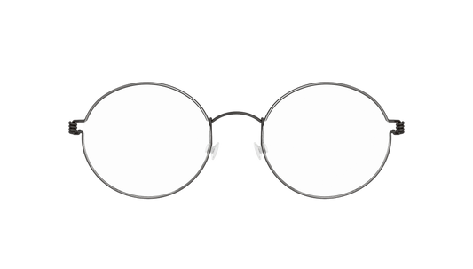 LINDBERG Air Titanium Rim Dakota — Black — titanium eyeglasses — front view — official product render