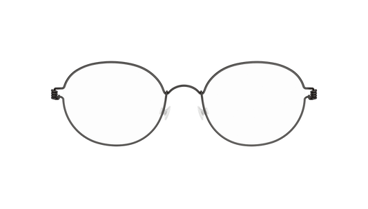LINDBERG Air Titanium Rim Stefano — Black — titanium eyeglasses — front view — official product render