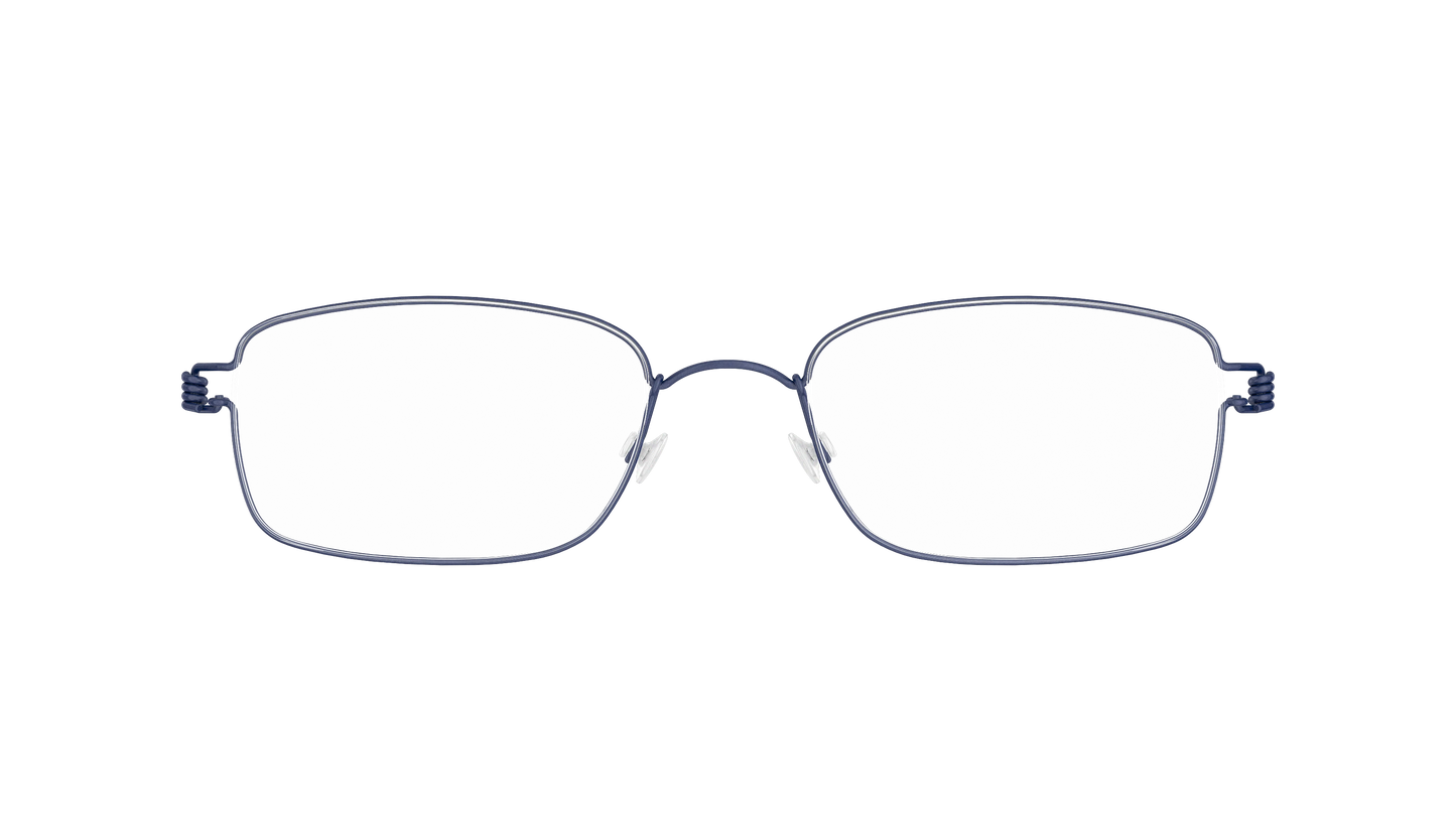 LINDBERG Air Titanium Rim Alvis — Navy — titanium eyeglasses — front view — official product render
