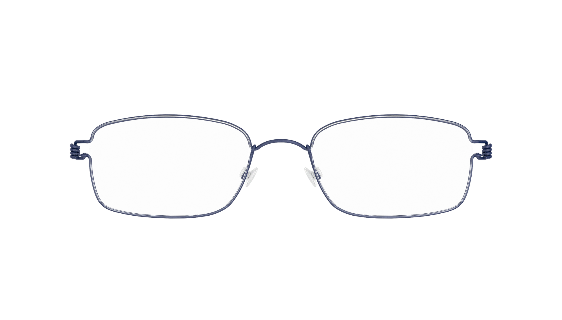 LINDBERG Air Titanium Rim Alvis — Navy — titanium eyeglasses — front view — official product render