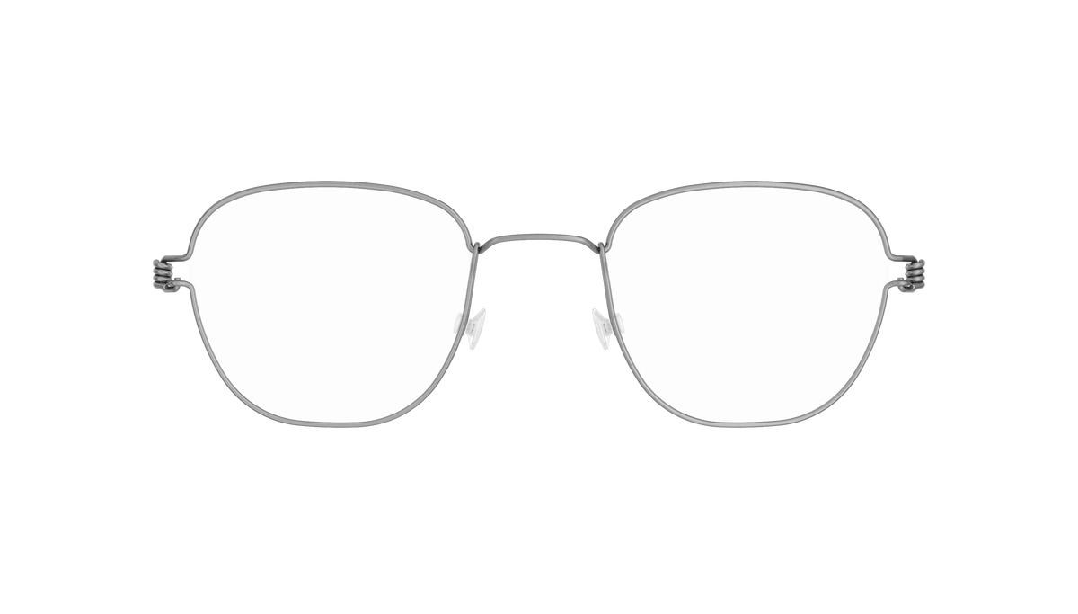 LINDBERG Air Titanium Rim Hjalmer — Silver — titanium eyeglasses — front view — official product render