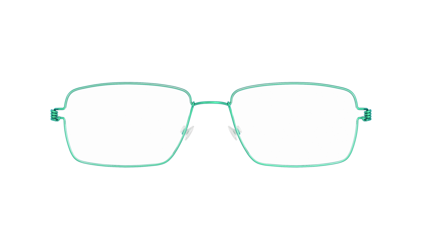 LINDBERG Air Titanium Rim Nikolaj — Teal — titanium eyeglasses — front view — official product render