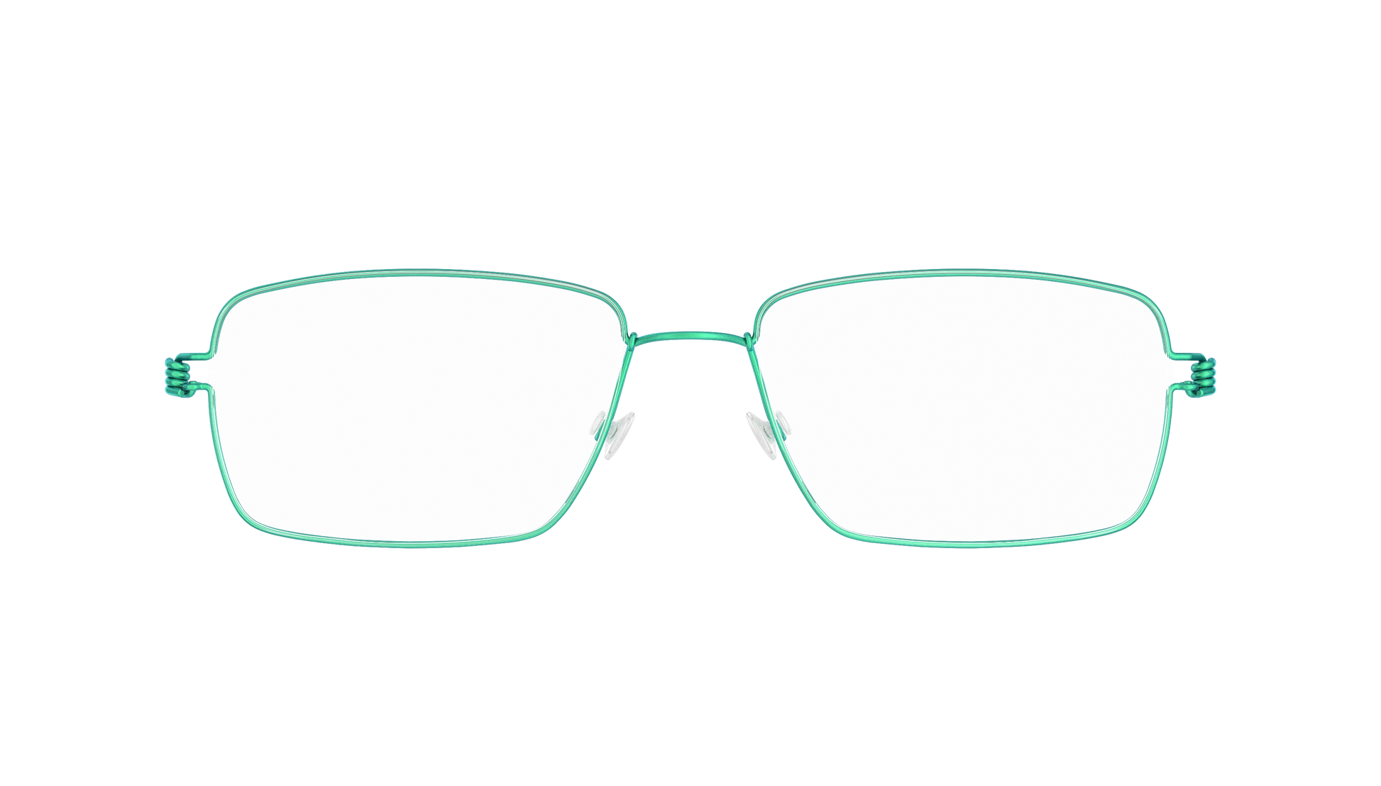 LINDBERG Air Titanium Rim Nikolaj — Teal — titanium eyeglasses — front view — official product render