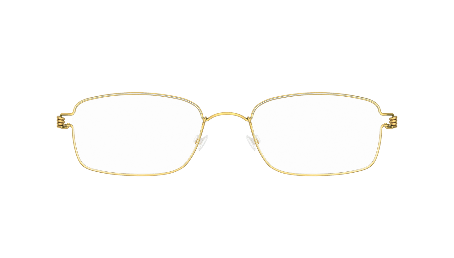 LINDBERG Air Titanium Rim Alvis — Gold — titanium eyeglasses — front view — official product render