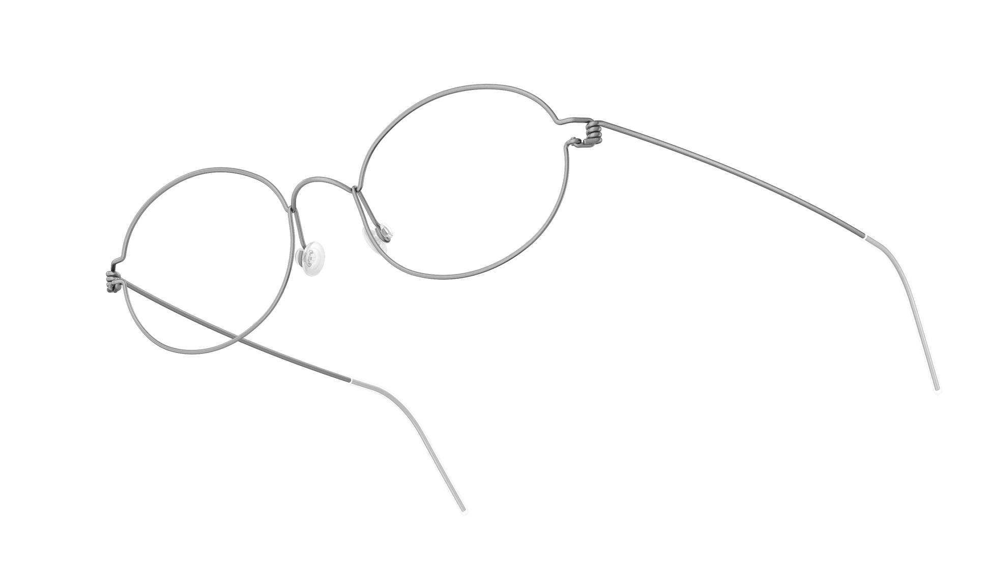 LINDBERG Air Titanium Rim Jaime — Silver — titanium eyeglasses — angled three-quarter view — official product render