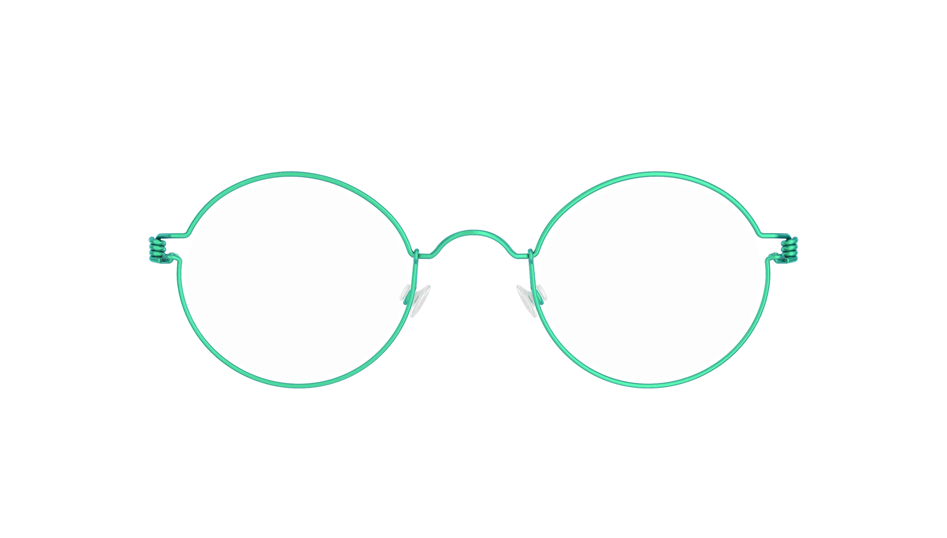 LINDBERG Air Titanium Rim Harley — Teal — titanium eyeglasses — front view — official product render