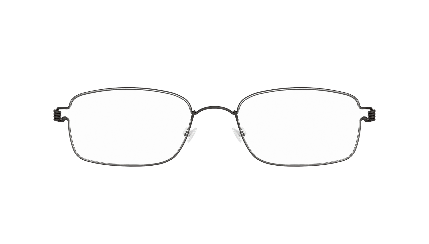 LINDBERG Air Titanium Rim Alvis — Black — titanium eyeglasses — front view — official product render