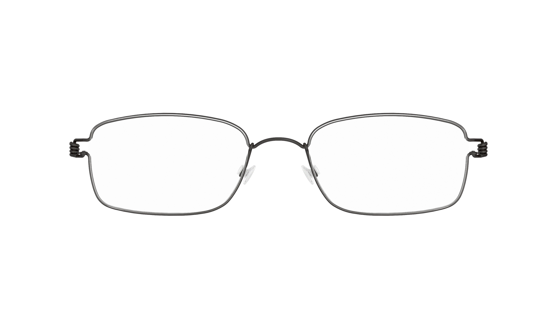 LINDBERG Air Titanium Rim Alvis — Black — titanium eyeglasses — front view — official product render