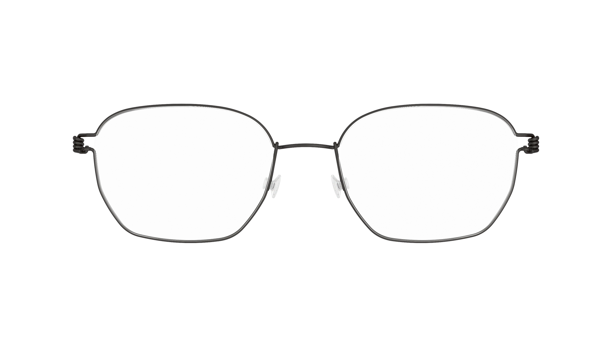 LINDBERG Air Titanium Rim Ken — Black — titanium eyeglasses — front view — official product render