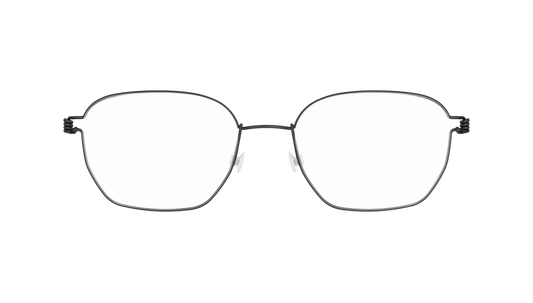 LINDBERG Air Titanium Rim Ken — Black — titanium eyeglasses — front view — official product render