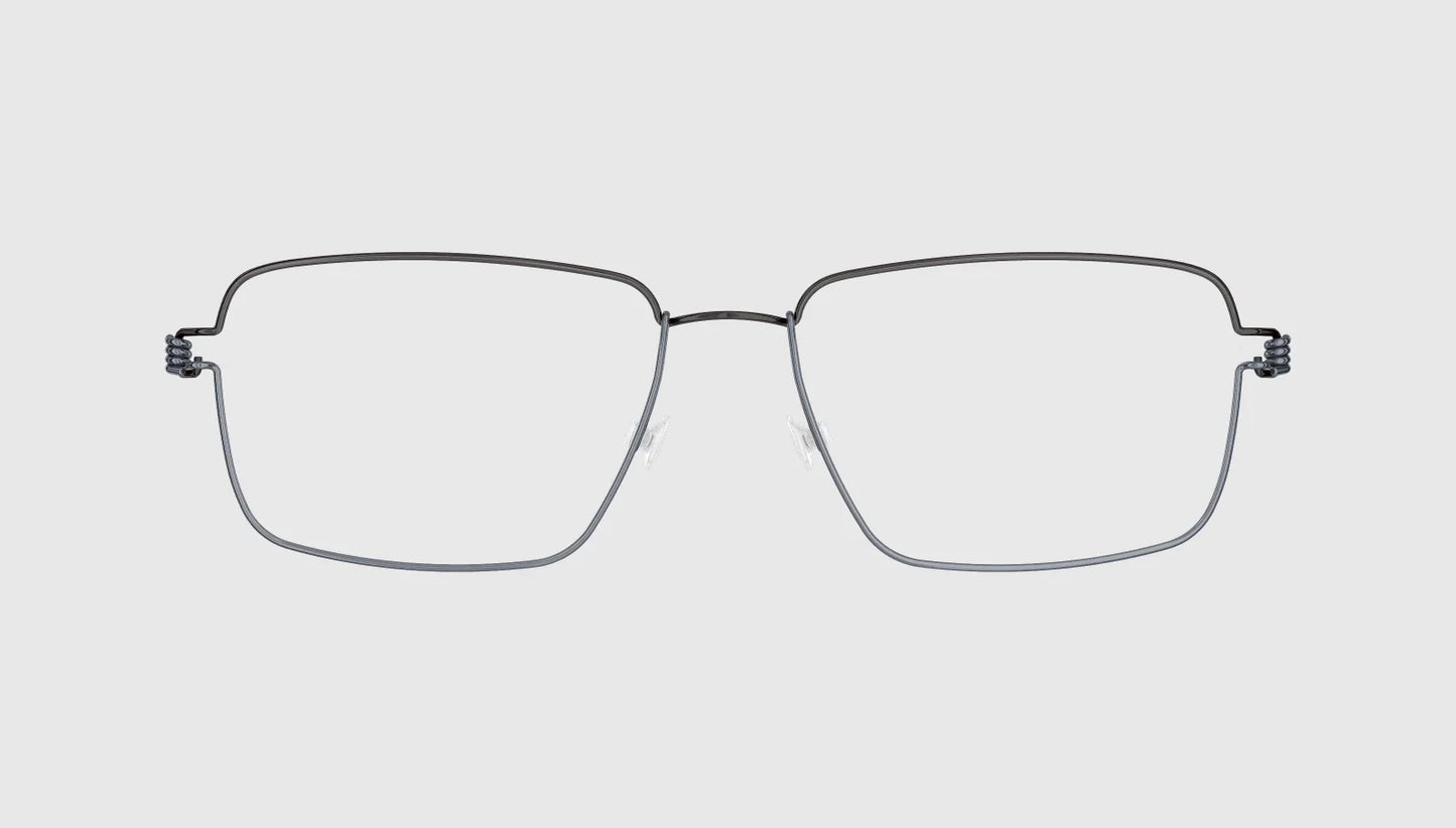 Lindberg AIR TITANIUM RIM AARON - Polished Charcoal and Navy - PU9/PU16/PU16 - Front View
