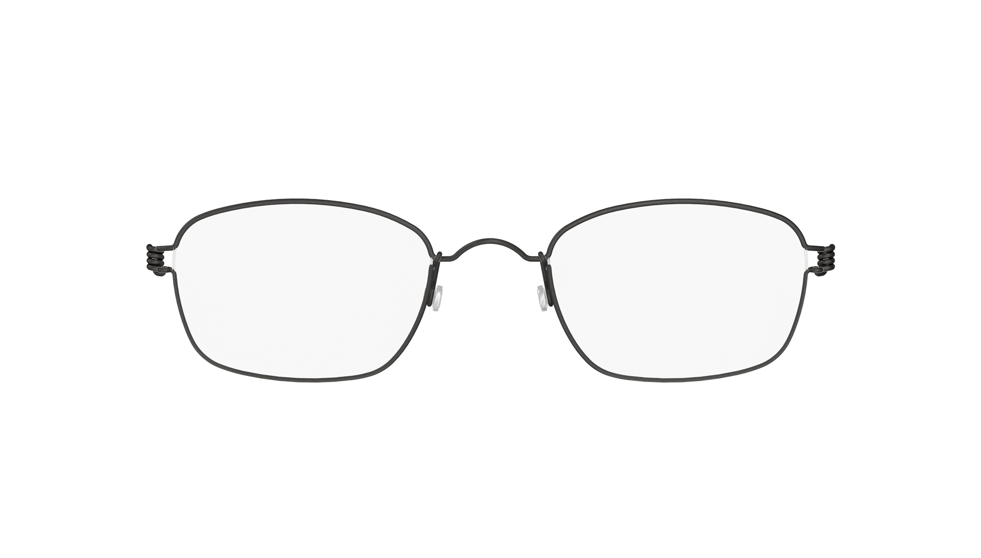 LINDBERG Air Titanium Rim Jules — Black — titanium eyeglasses — front view — official product render