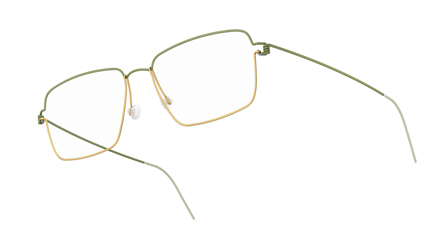 Lindberg AIR TITANIUM RIM AARON - Side Profile Matte Green and Gold - U34/GT