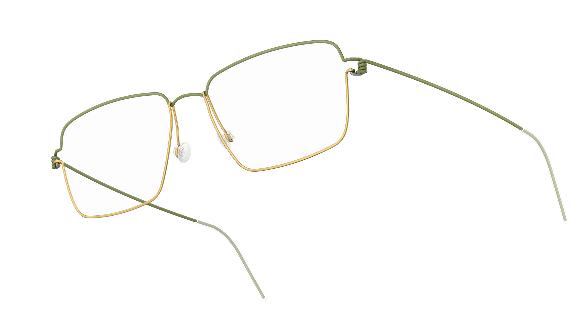 Lindberg AIR TITANIUM RIM AARON - Side Profile Matte Green and Gold - U34/GT
