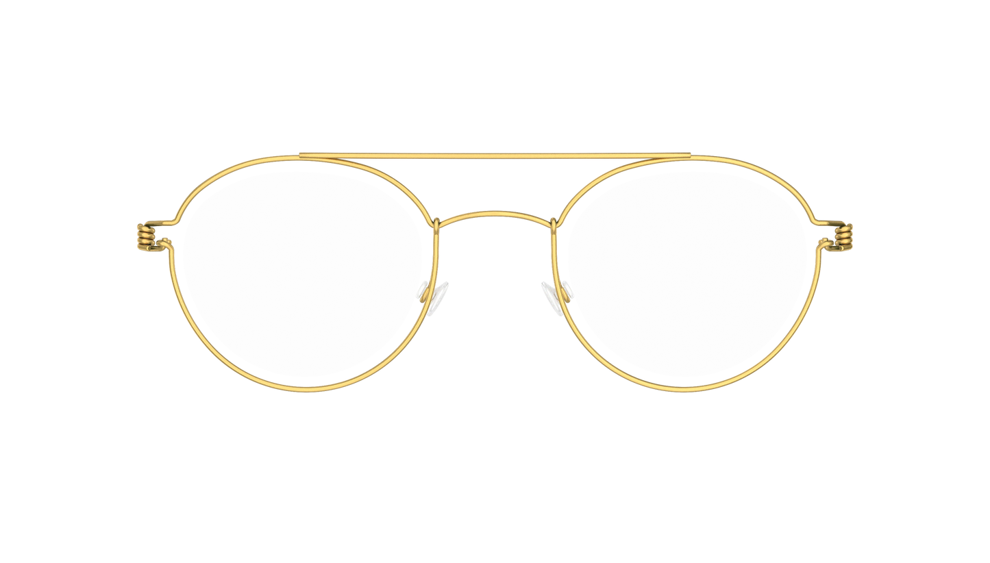 LINDBERG Air Titanium Rim Teitur — Gold — titanium eyeglasses — front view — official product render