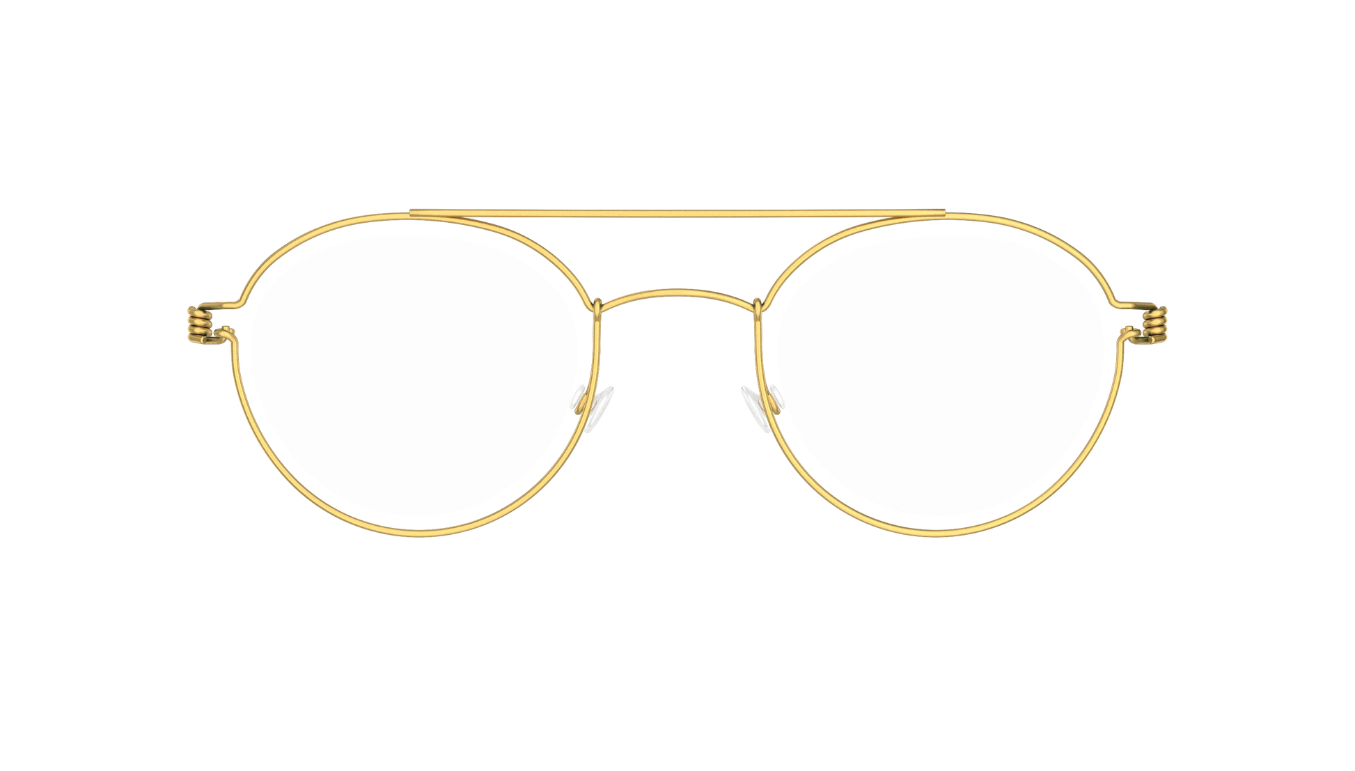 LINDBERG Air Titanium Rim Teitur — Gold — titanium eyeglasses — front view — official product render