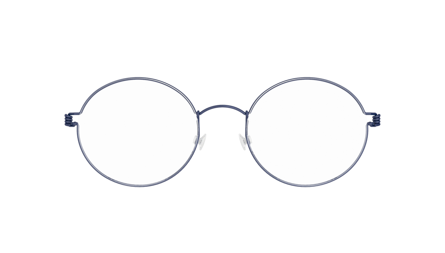 LINDBERG Air Titanium Rim Dakota — Navy — titanium eyeglasses — front view — official product render