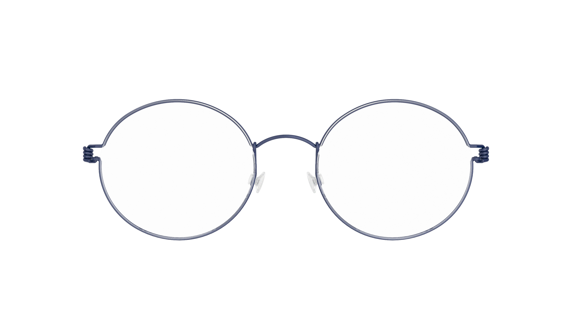 LINDBERG Air Titanium Rim Dakota — Navy — titanium eyeglasses — front view — official product render