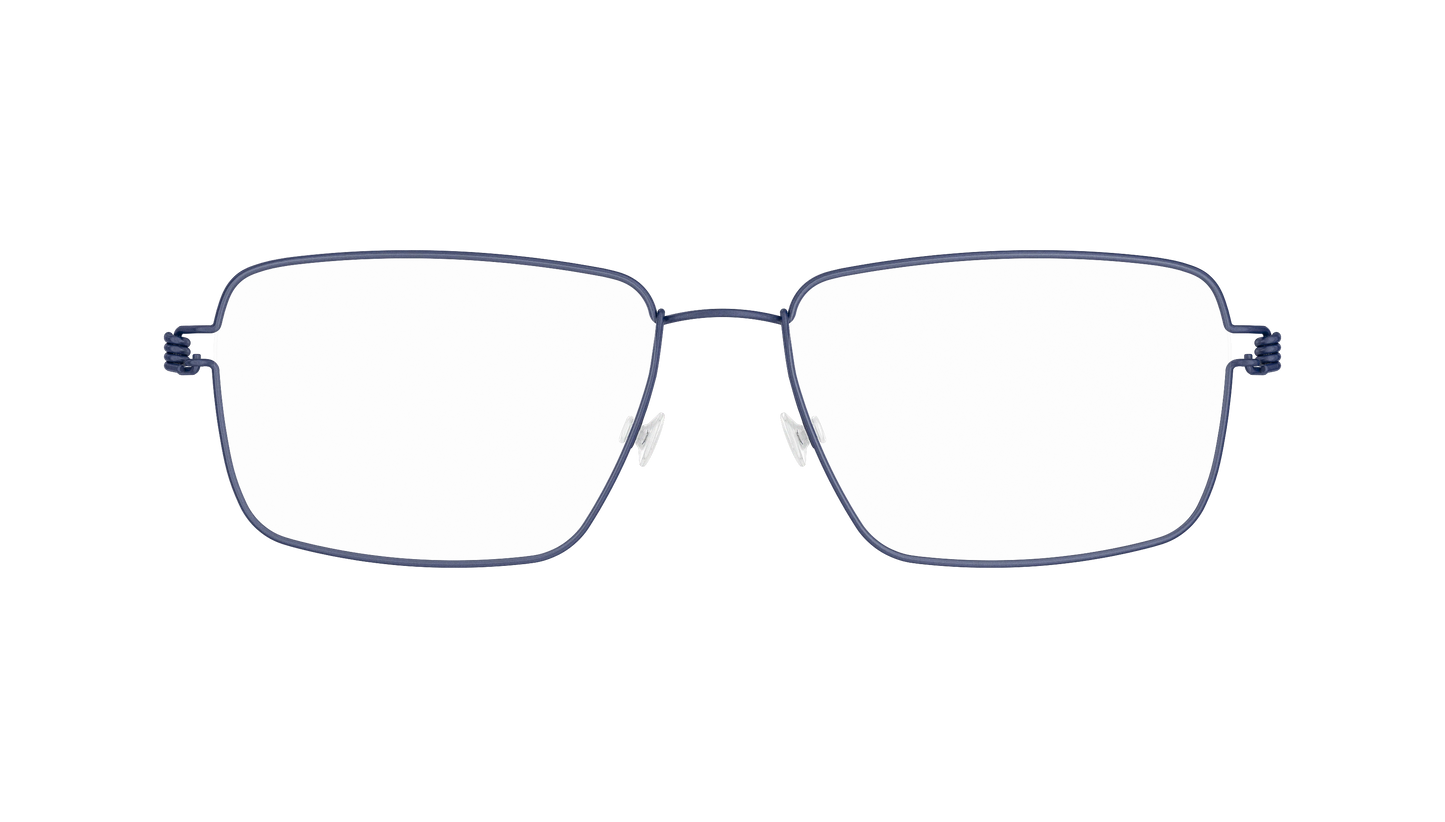 LINDBERG Air Titanium Rim Aaron — Navy — titanium eyeglasses — front view — official product render