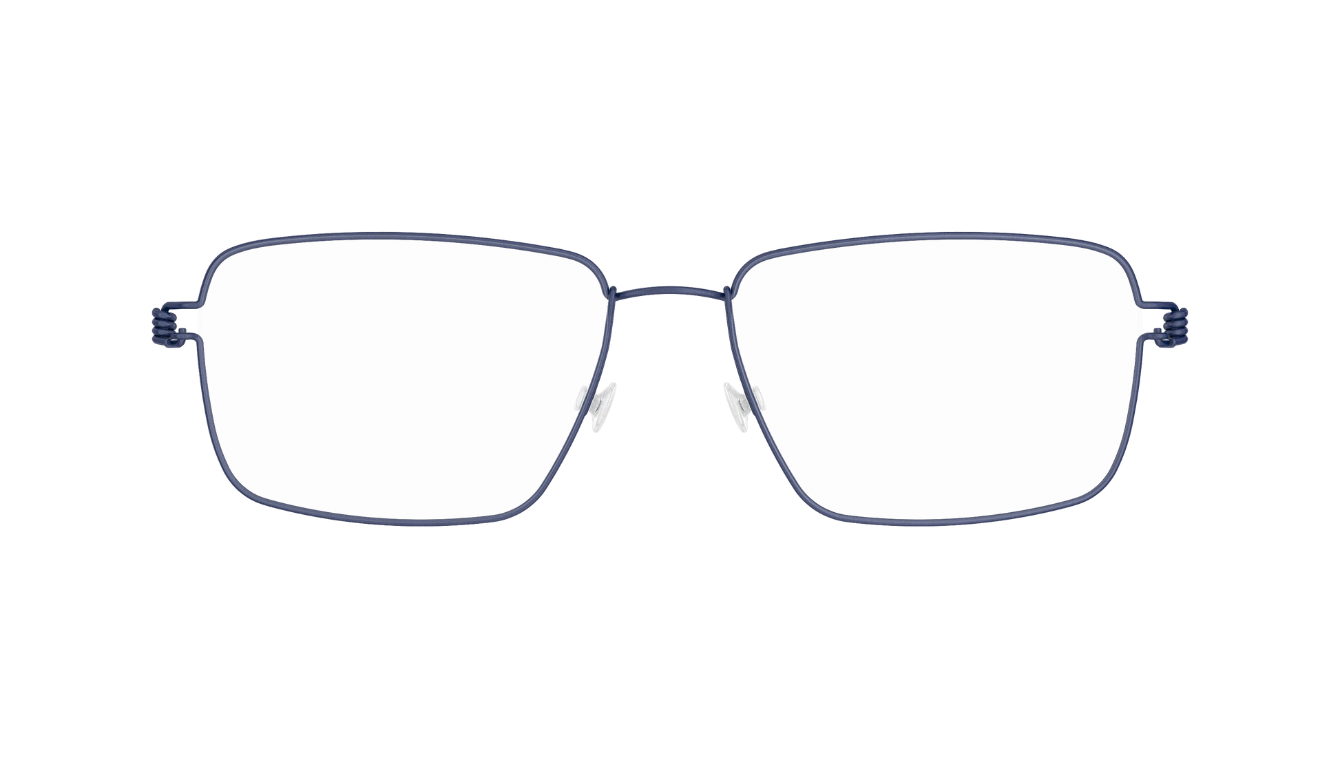 LINDBERG Air Titanium Rim Aaron — Navy — titanium eyeglasses — front view — official product render