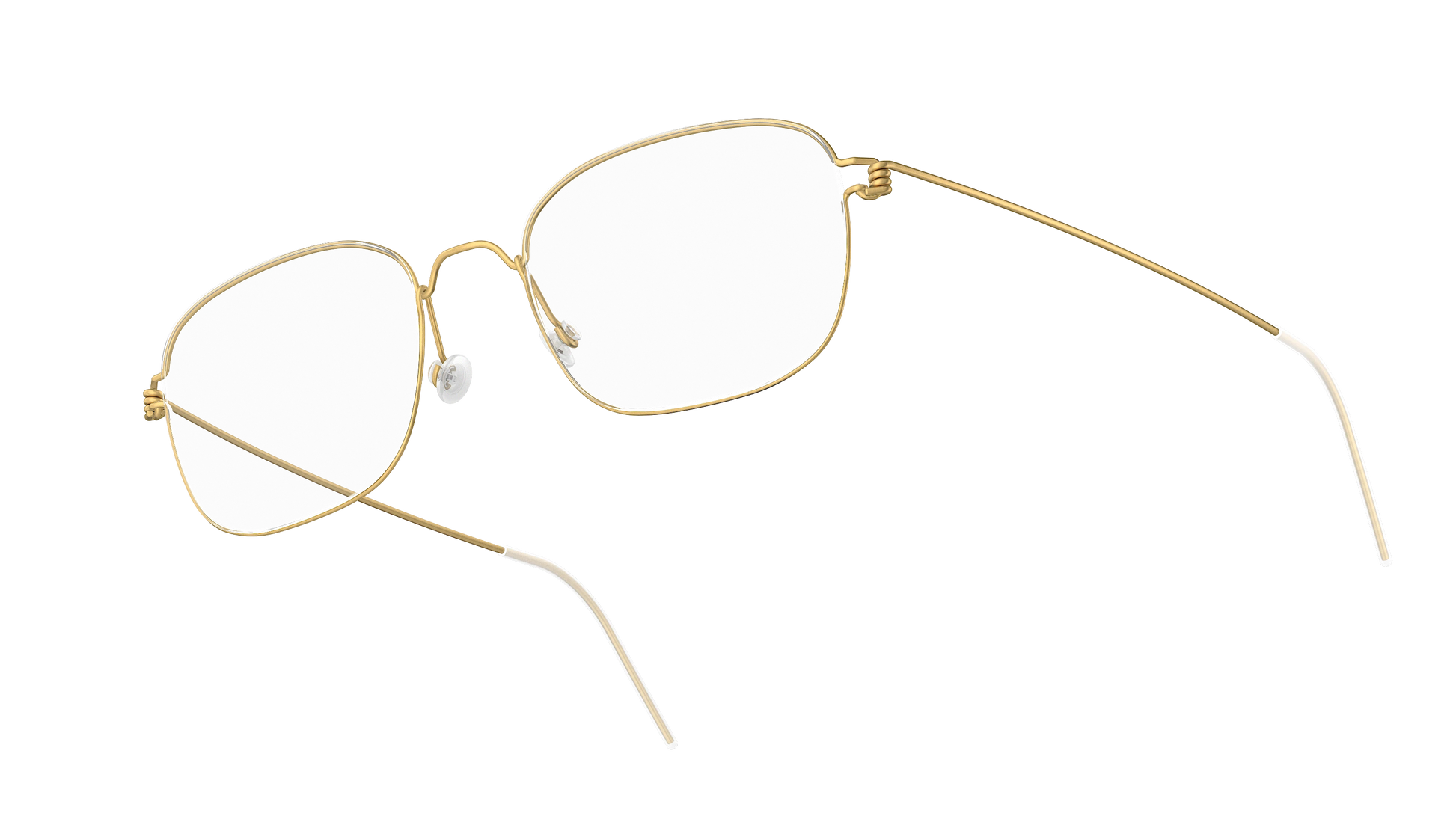 LINDBERG Air Titanium Rim Mars — Gold — titanium eyeglasses — angled three-quarter view — official product render