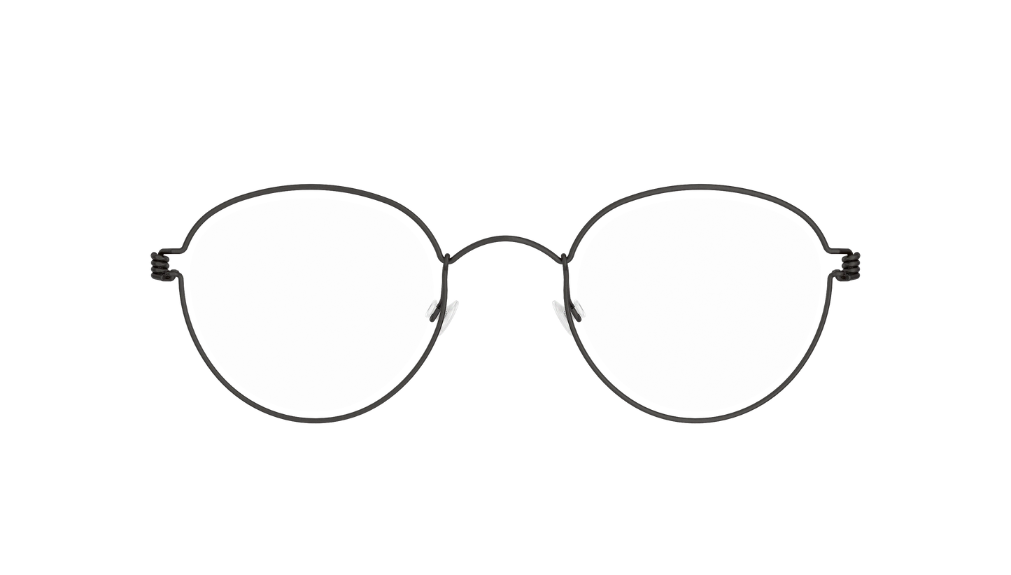 LINDBERG Air Titanium Rim Jackie — Black — titanium eyeglasses — front view — official product render
