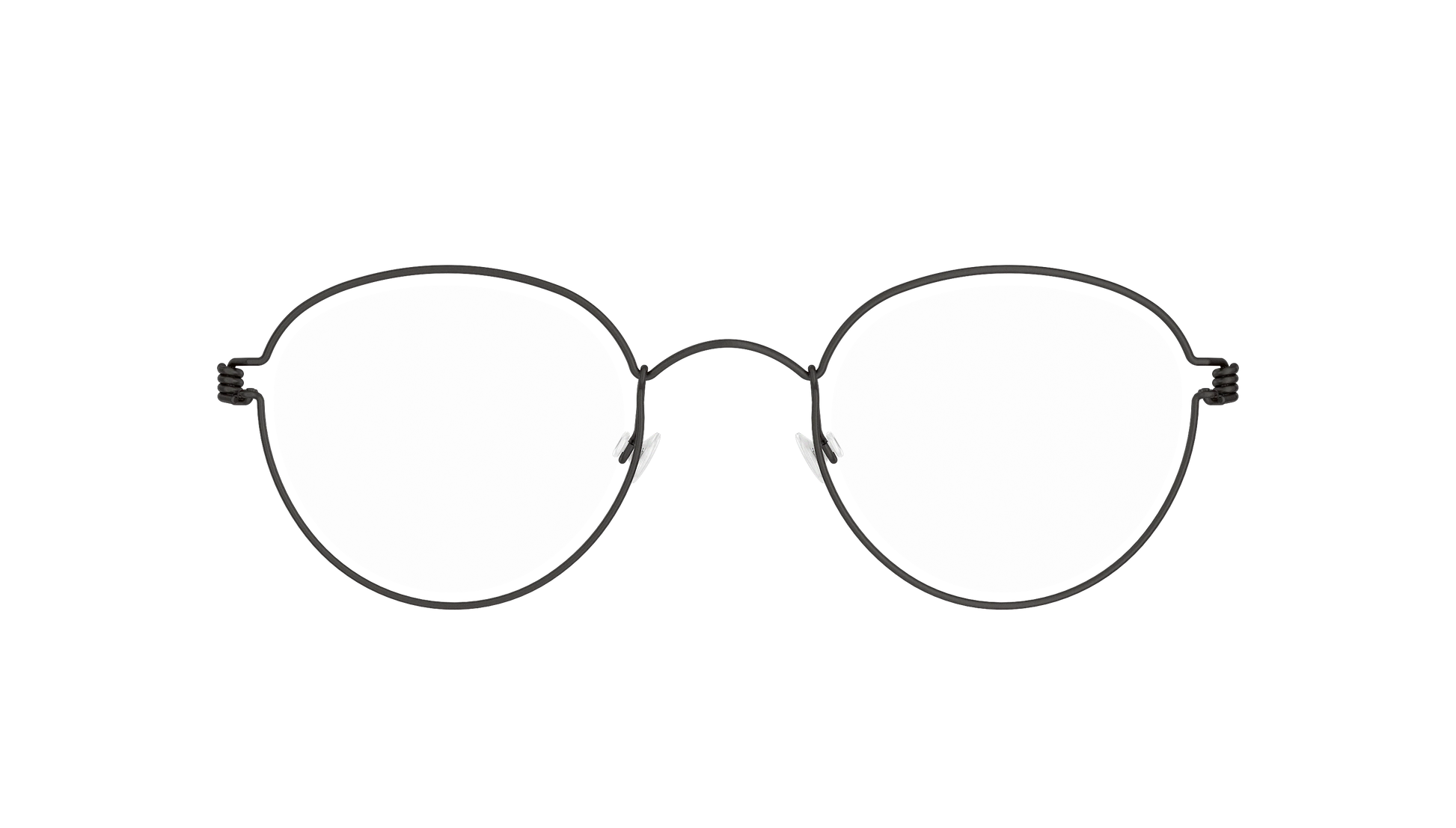 LINDBERG Air Titanium Rim Jackie — Black — titanium eyeglasses — front view — official product render