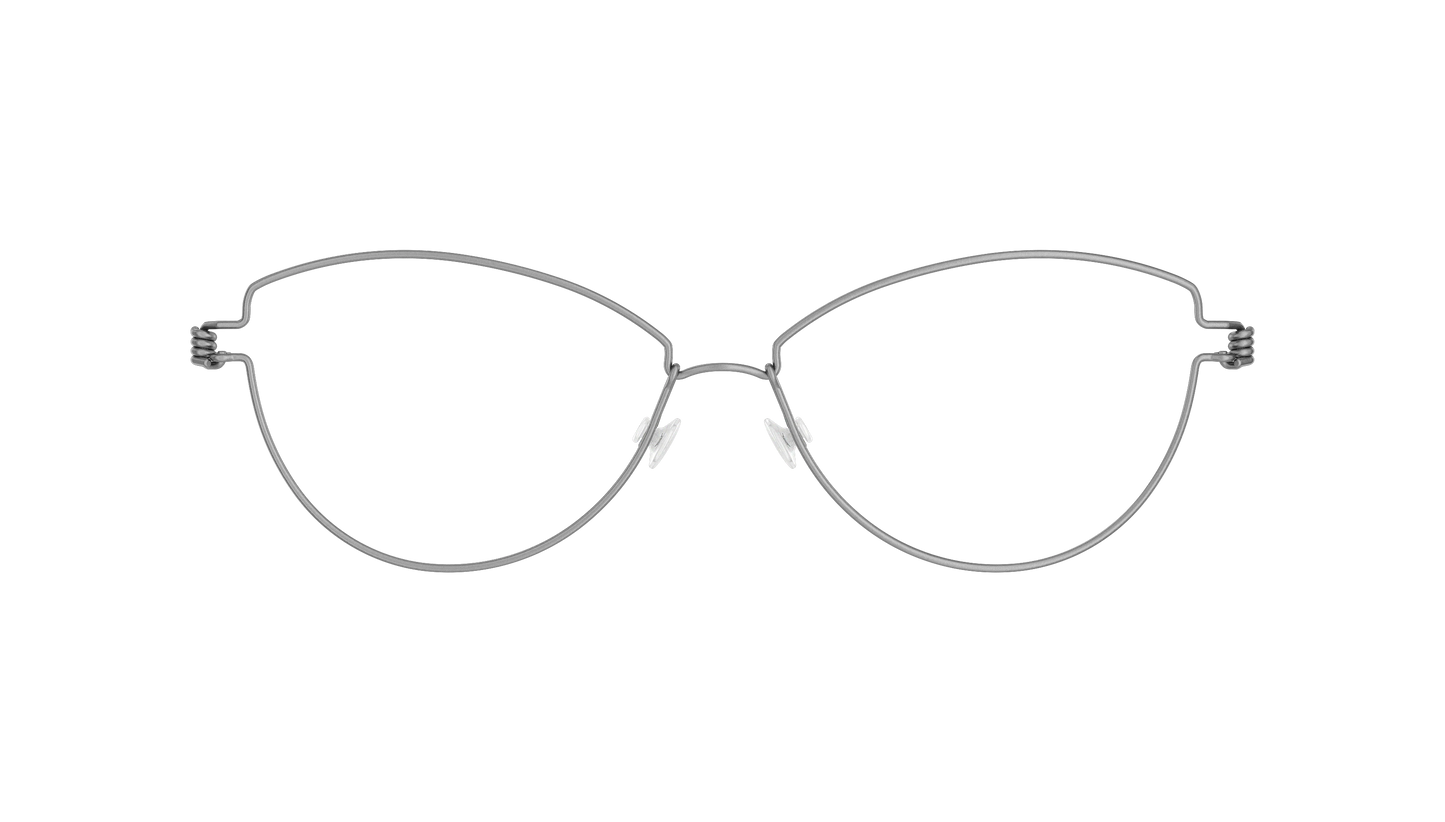 LINDBERG Air Titanium Rim Rachel — Silver — titanium eyeglasses — front view — official product render