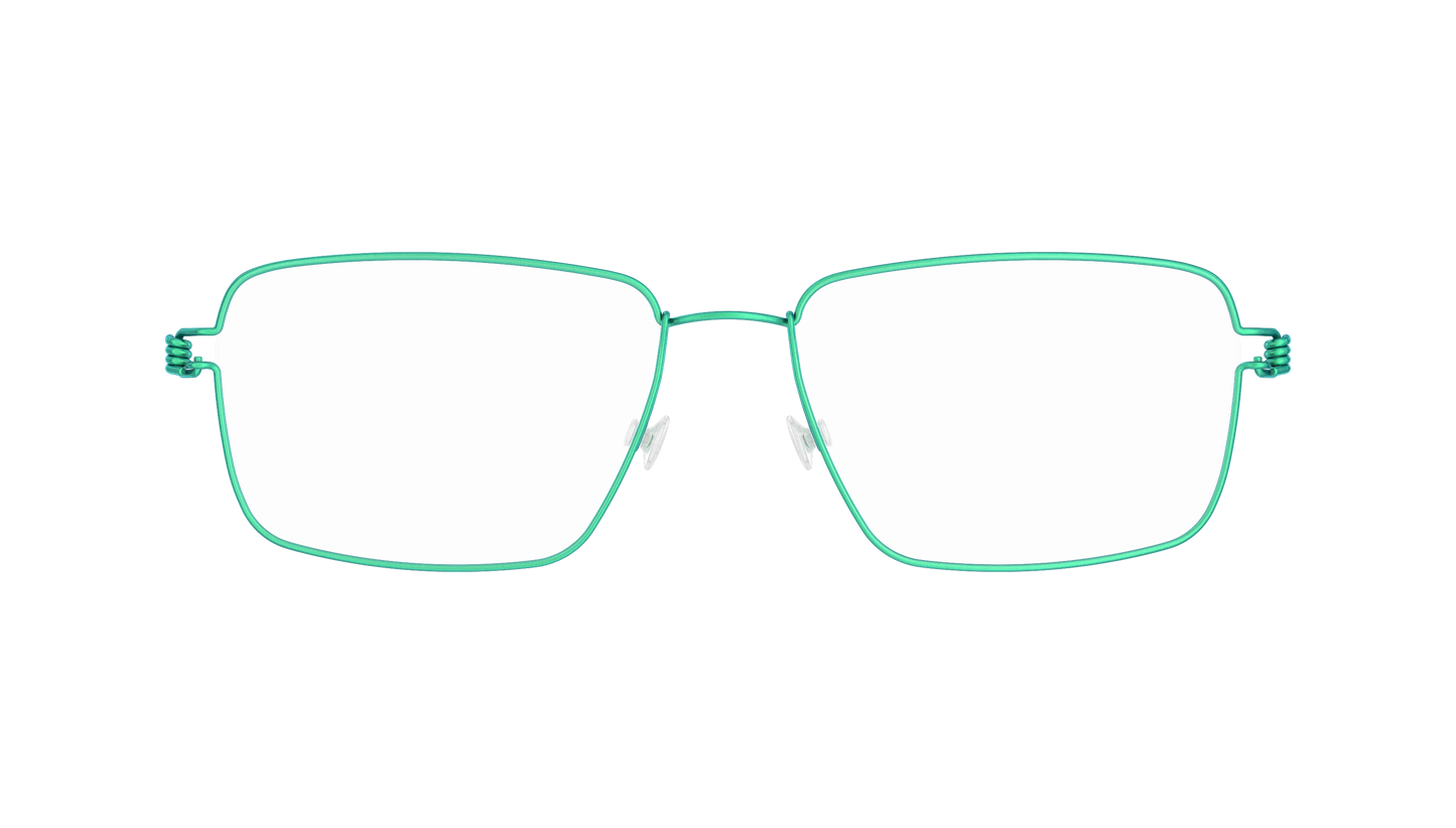 LINDBERG Air Titanium Rim Aaron — Teal — titanium eyeglasses — front view — official product render