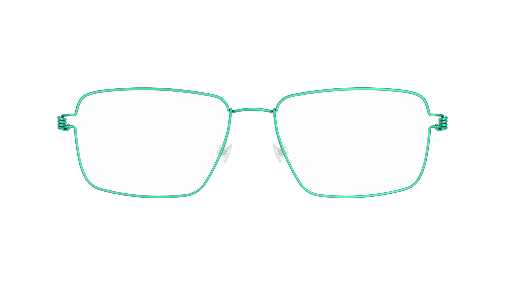 LINDBERG Air Titanium Rim Aaron — Teal — titanium eyeglasses — front view — official product render