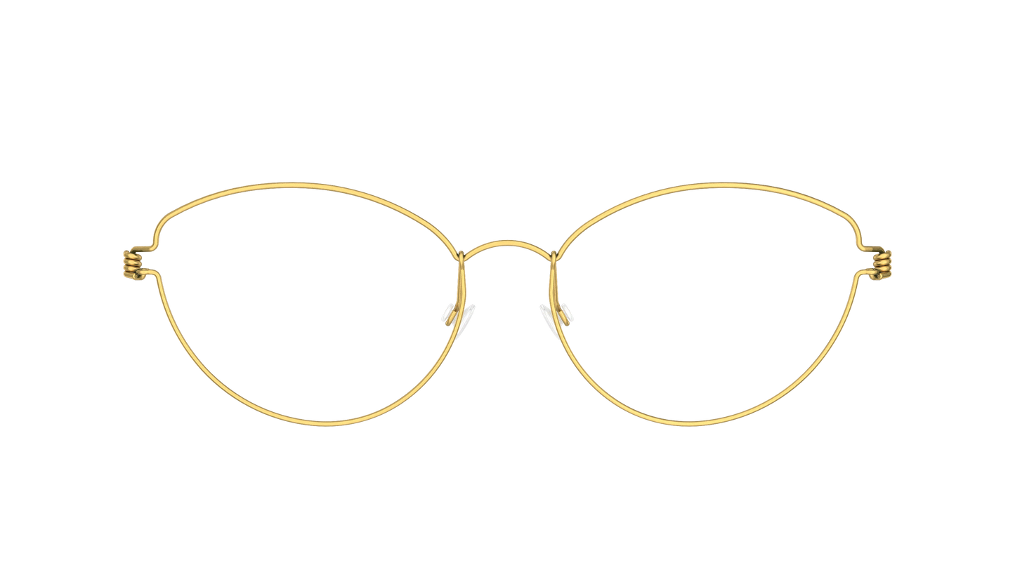 LINDBERG Air Titanium Rim Katrine — Gold — titanium eyeglasses — front view — official product render