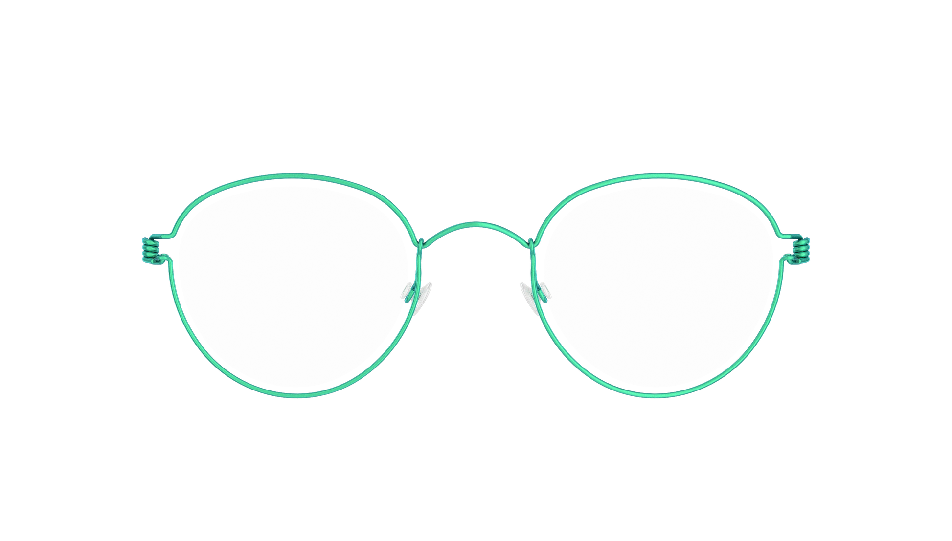 LINDBERG Air Titanium Rim Jackie — Teal — titanium eyeglasses — front view — official product render