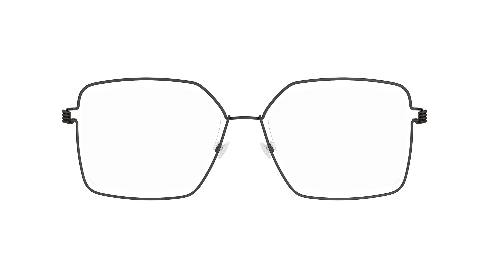 LINDBERG Air Titanium Rim Karen — Black — titanium eyeglasses — front view — official product render