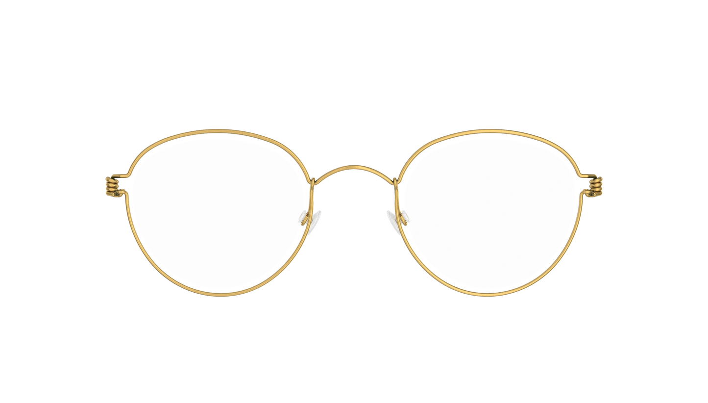 LINDBERG Air Titanium Rim Jackie — Gold — titanium eyeglasses — front view — official product render