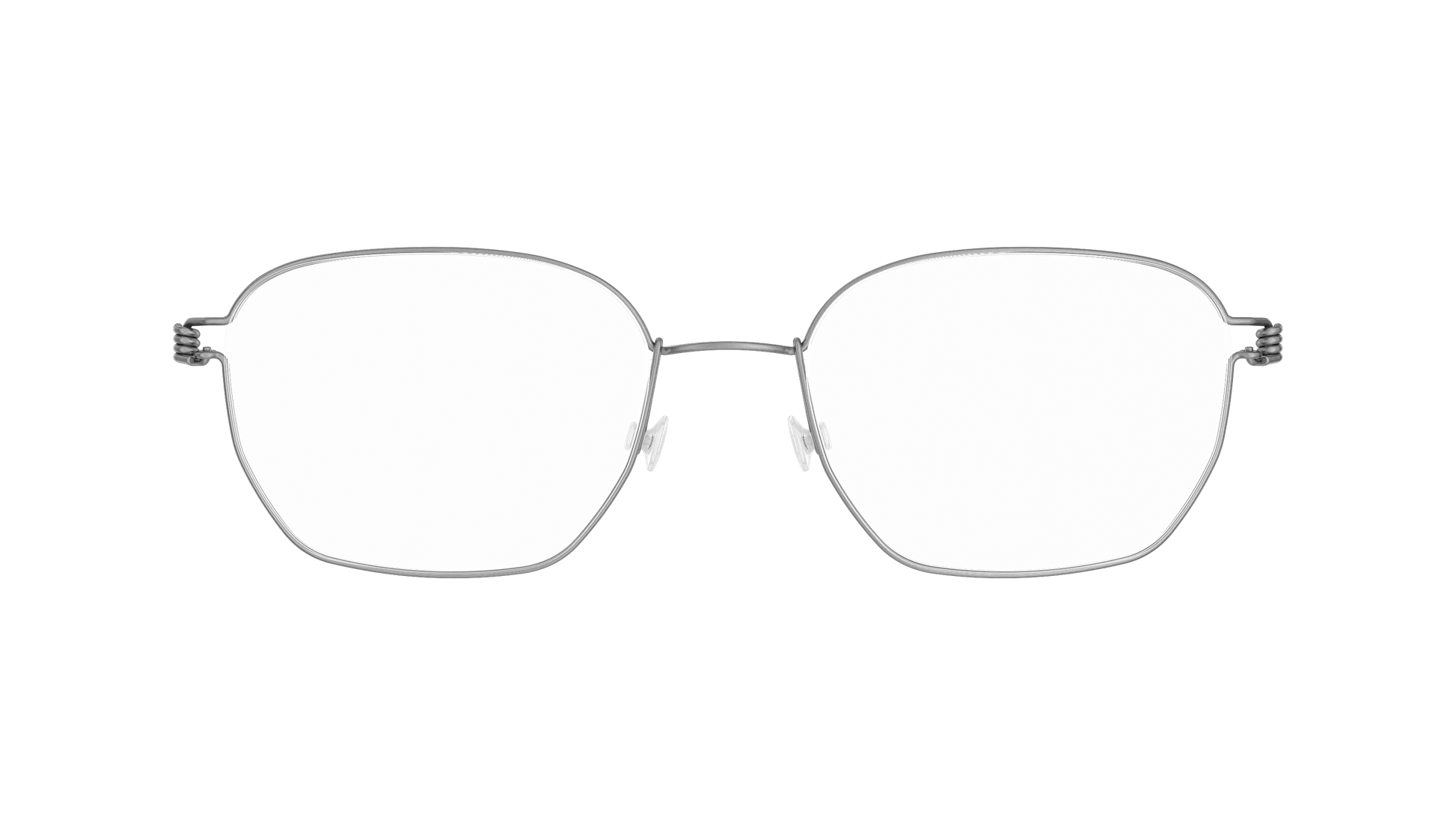 LINDBERG Air Titanium Rim Ken — Silver — titanium eyeglasses — front view — official product render