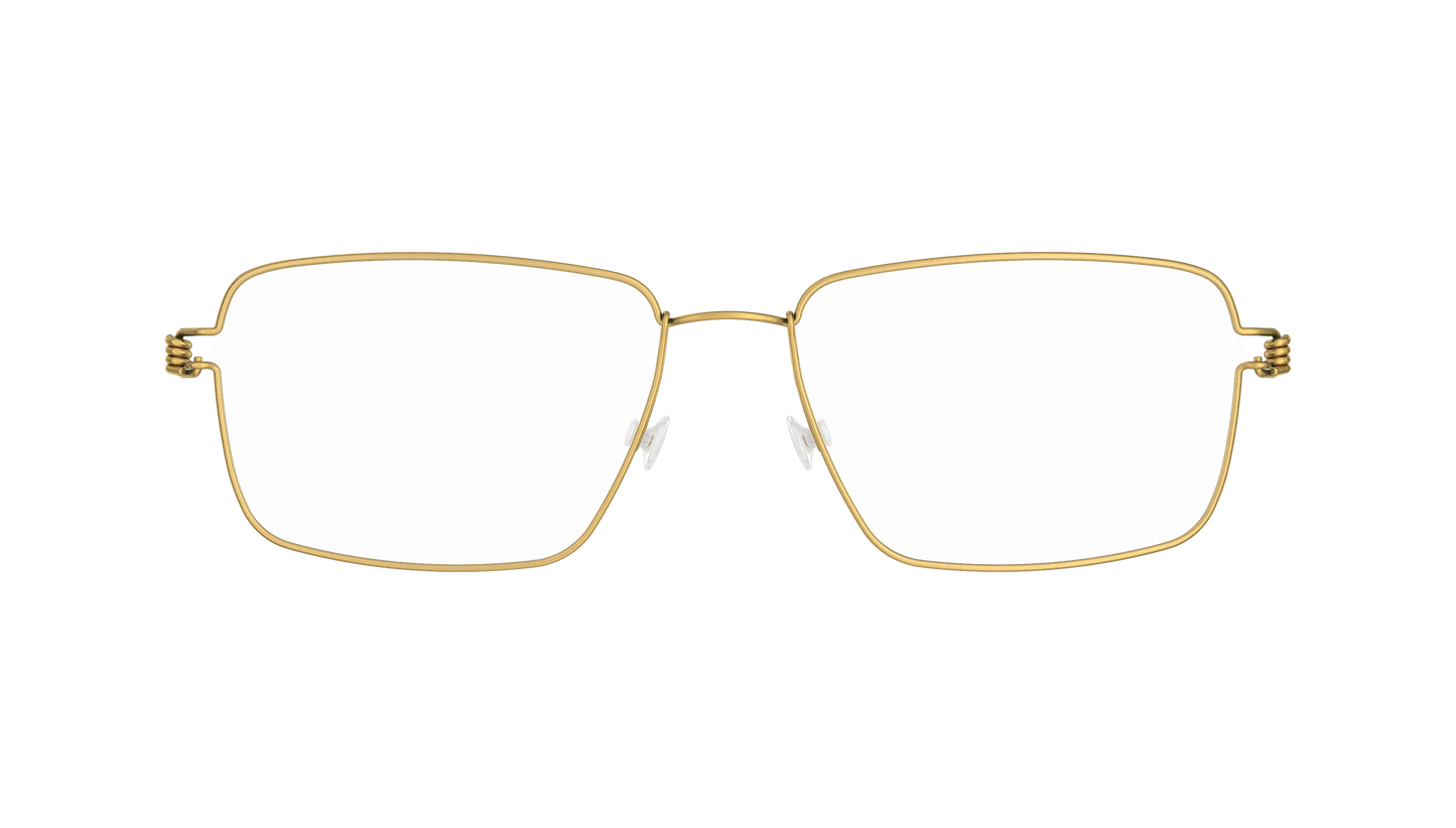 LINDBERG Air Titanium Rim Aaron — Gold — titanium eyeglasses — front view — official product render