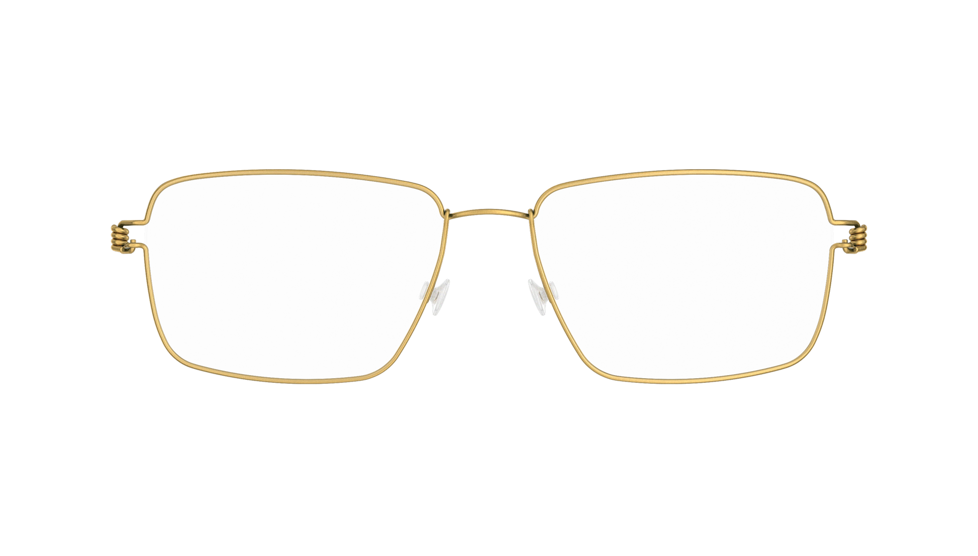 LINDBERG Air Titanium Rim Aaron — Gold — titanium eyeglasses — front view — official product render