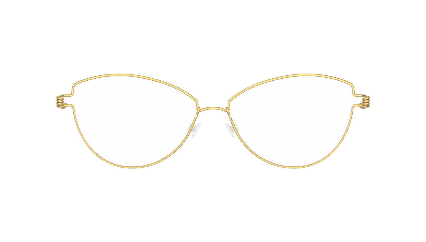 LINDBERG Air Titanium Rim Rachel — Gold — titanium eyeglasses — front view — official product render