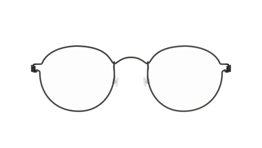 LINDBERG Air Titanium Rim Lex — Black — titanium eyeglasses — front view — official product render