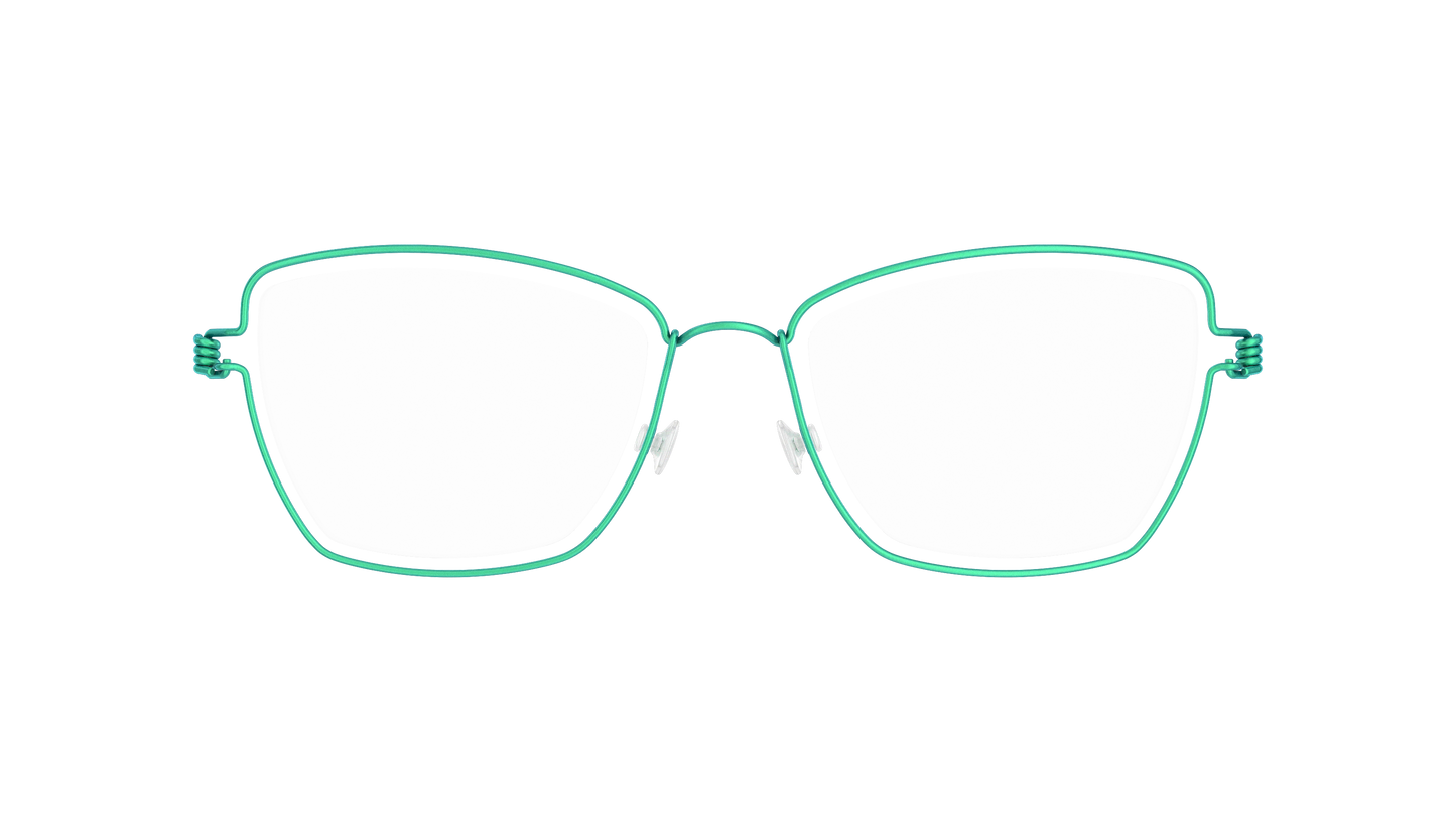 LINDBERG Air Titanium Rim Karla — Teal — titanium eyeglasses — front view — official product render