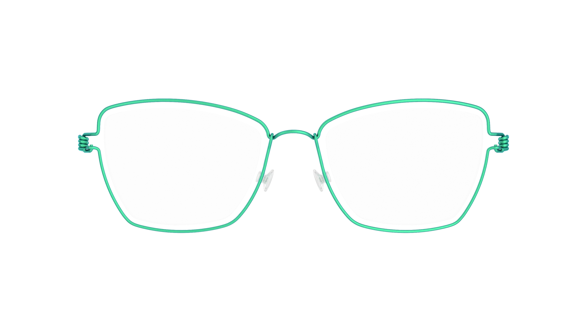 LINDBERG Air Titanium Rim Karla — Teal — titanium eyeglasses — front view — official product render