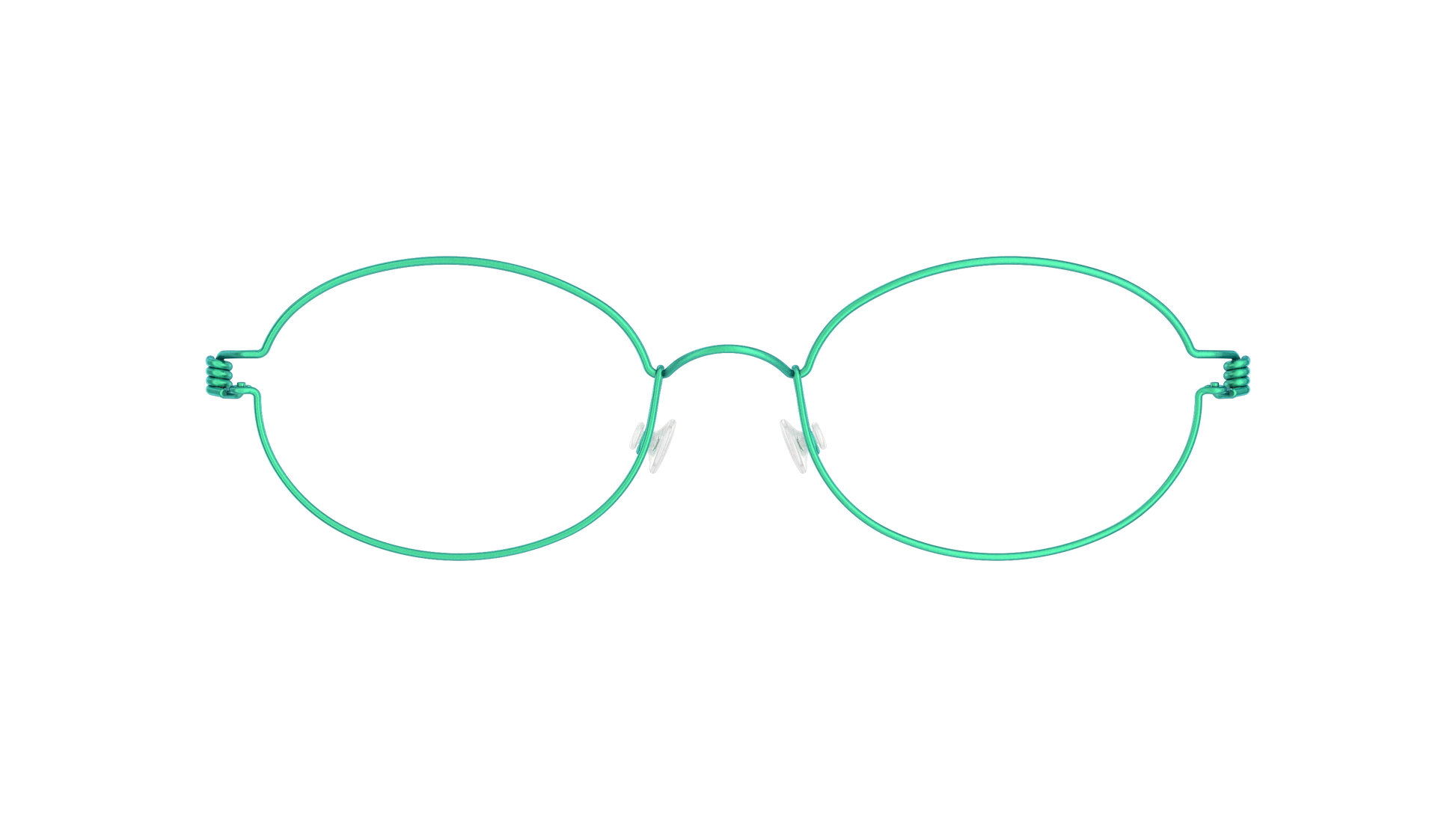 LINDBERG Air Titanium Rim Jaime — Teal — titanium eyeglasses — front view — official product render