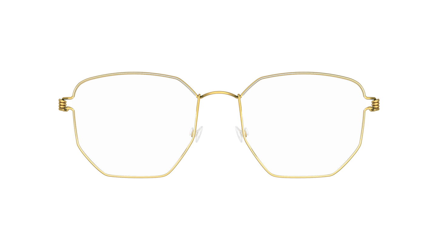LINDBERG Air Titanium Rim Esben — Gold — titanium eyeglasses — front view — official product render