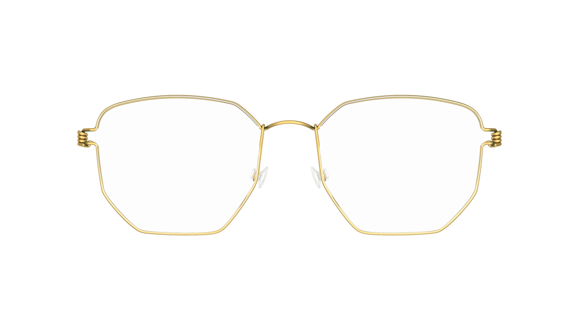 LINDBERG Air Titanium Rim Esben — Gold — titanium eyeglasses — front view — official product render