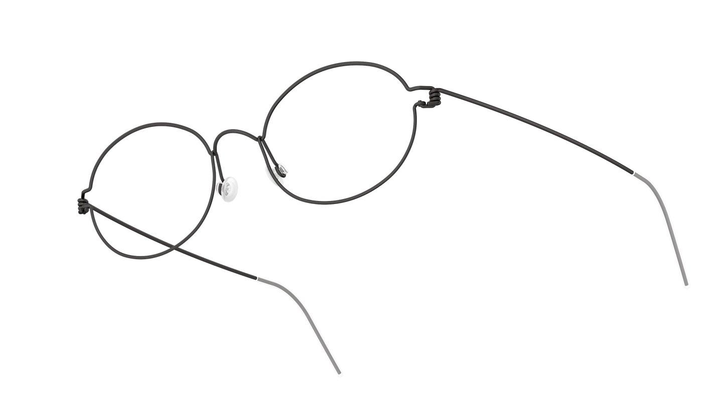 LINDBERG Air Titanium Rim Jaime — Black — titanium eyeglasses — angled three-quarter view — official product render