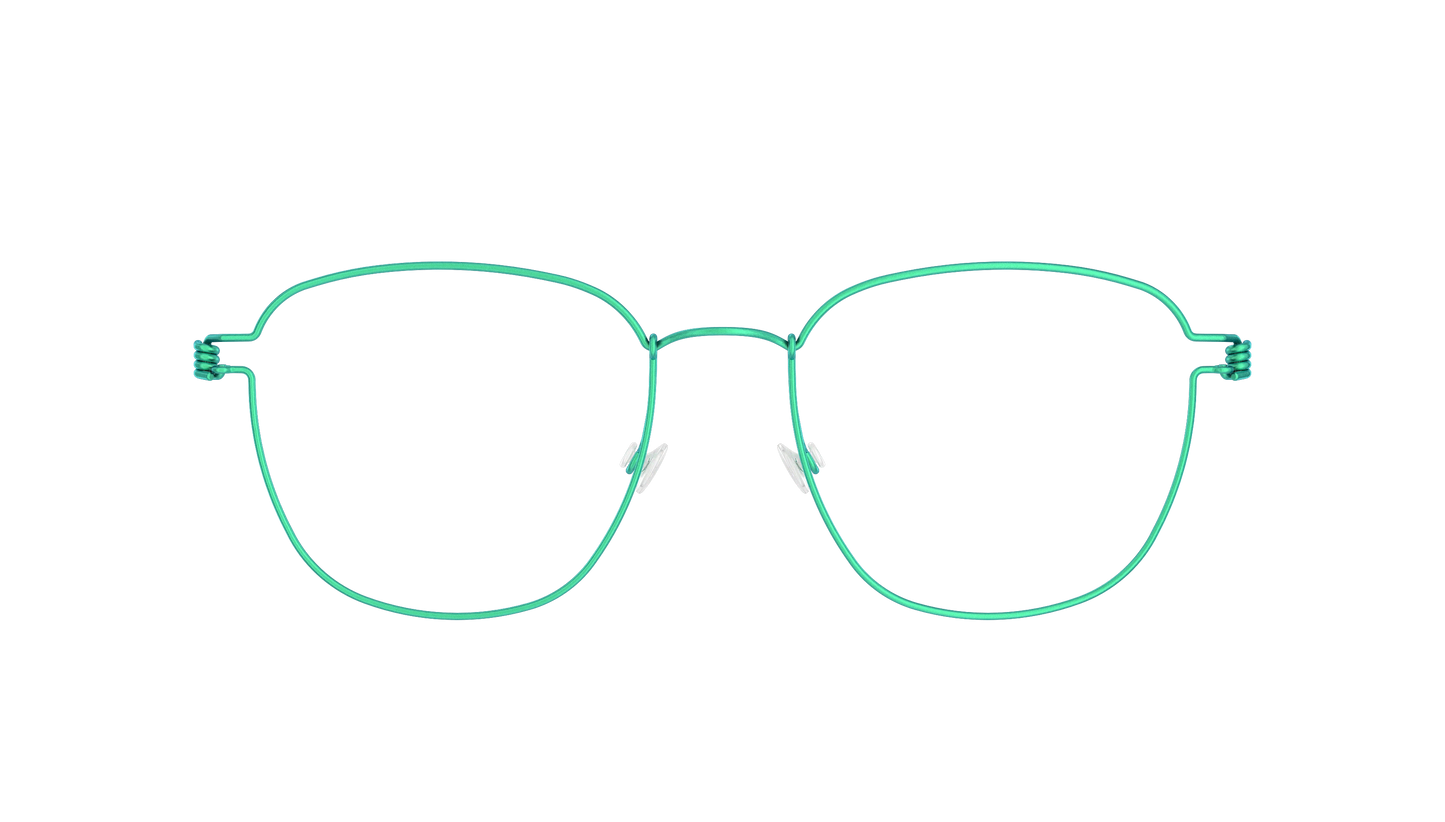 LINDBERG Air Titanium Rim Simon — Teal — titanium eyeglasses — front view — official product render