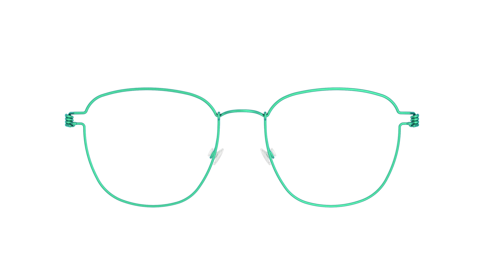LINDBERG Air Titanium Rim Simon — Teal — titanium eyeglasses — front view — official product render